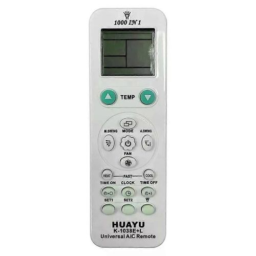 New HUAYU K-1038E+L Universal AC LCD Air Conditioner Remote Control 1000 in 1