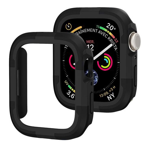 Pour Apple Watch Series 9/8/7 45mm Tpu + Pc Boîtier Antichoc Anti-Rayures Cadre Armure Montre Couverture