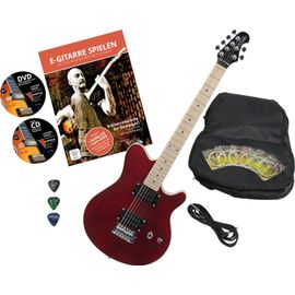 Promm150-Tr Guitare Électrique Transparent Red Avec Accessoires