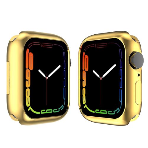 Boîtier De Cadre De Montre De Protection En Tpu De Galvanoplastie Anti-Poussière Pour Apple Watch Series 9/8/7 45mm