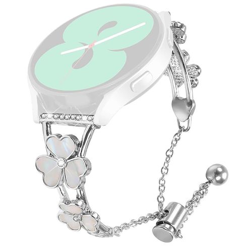 Metal Strap Pour Garmin Vivomove Style Garminmove Style Watchband Heart Clover Decor Silver Zinc Allo