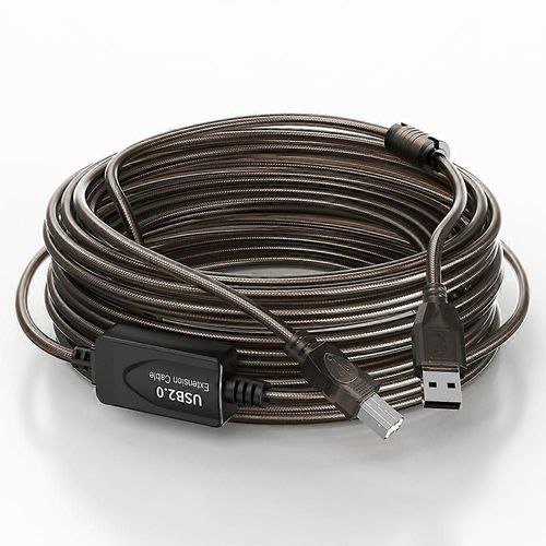 U210AB 10m USB2.0 mâle vers carré USB Type-B mâle Câble d¿imprimante Cordon de connexion d¿impression PVC
