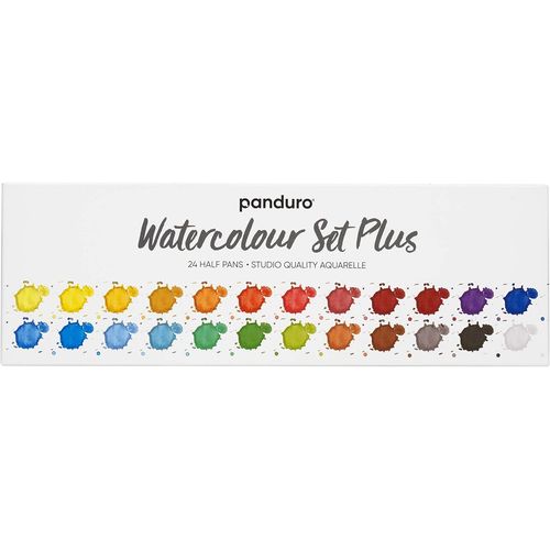 Peinture Aquarelle Basic Plus- 24 Pièces- Palette D'aquarelle Avec Cavités Pourmélanger- Pour Enfants,Adultes,Débutants,Étudiants