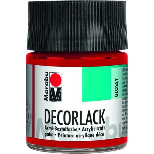 11300005031 Vernis Décoratif Acrylique Rouge Cerise 031,50ml,Vernis Acrylique Brillant À Base D'eau,Résistant Aux Intempéries,À La Salive,Pour Peinture,Pochoir Et Technique De Serviette