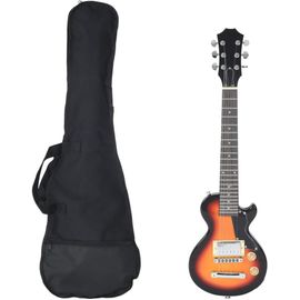 Guitare Électrique Pour Enfants Et Sacmarron Et Noir 3/4 30