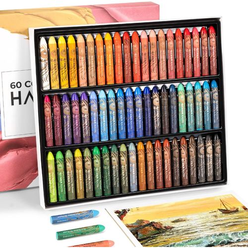Pastels À L'huile,60 Couleurs Pastel À L'huile Douce Vives Et Crémeuses,Fournitures Artistiques Pour Artistes,Débutants,Étudiants