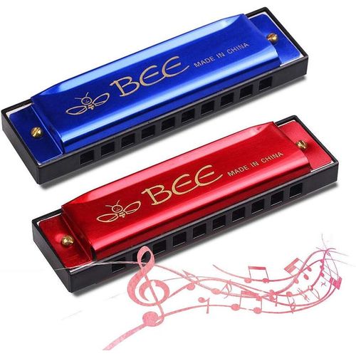 Harmonica,2 Pièces Harmonica Enfant,Harmonica 10 Trous Harpe Diatonique-Harmonica Diatonique Pour Débutants,Enfants,Étudiants,Adultes,Commemeilleur Cadeau