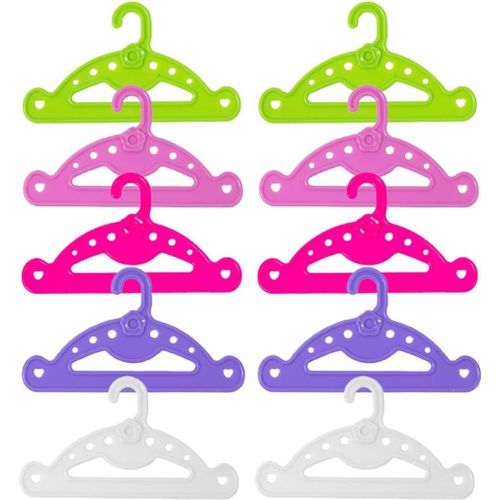 10 Paquets De Cintres De Poupées Pour Enfants,Cintres De Poupées,Cintres Pour Nouveau-Nés,43cm Cintres De Poupées Colorés,Cintres De Poupées,Cintres De Poupées De Chiffon Pour Filles