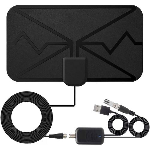 Adaskala Antenne Tv Intérieure Numérique Sans Fil Amplifiée 4K 3600 Miles Avec Amplificateur De Signal Antenne Tv Dvb-T Hd Pour Plus De Chaînes
