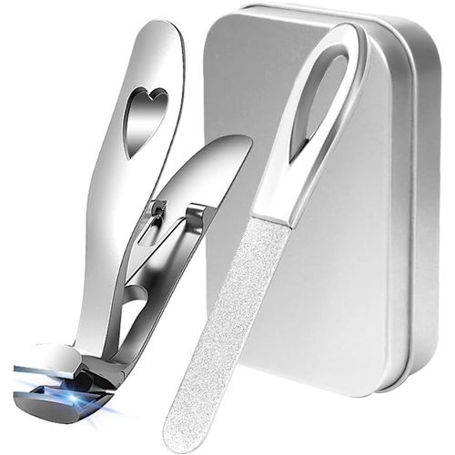Coupe Ongle, Coupe Ongle Pied En Acier Inoxydable Coupe Ongle Pour Ongles Épais, 15mm Ouverture Large De La Mâchoire, Coupe Ongle Professionnel Avec Le Fichier De L'ongle Pour Hommes Et Femmes 