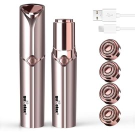 Epilateur Electrique Femme - Epilateur Visage Impeccable Pour Menton, Lèvre Supérieure, Duvet De Pêche - Comprenant 4 X Têtes De Rechange Rasoir Femme Visage