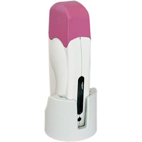 - Chauffe Cire Épilation Professionnelle Avec Support - Compatible Avec Cartouches Roll-On 100 Ml - Gamme Solo Rose/Blanc