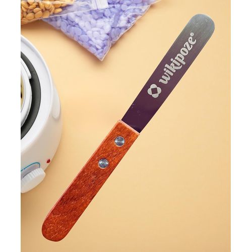 Spatule Cire Épilation En Acier Inoxydable Avec Manche En Bois - Idéale Pour Chauffe Cire Et Usage Culinaire - Spatule Réutilisable Résistante, Précise Et Multifonctionnelle
