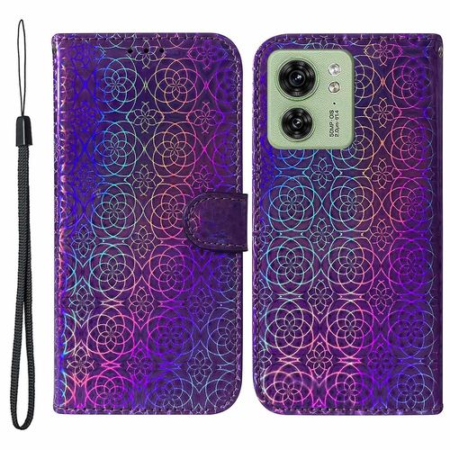 Pour Motorola Edge 40 5g Étui De Téléphone En Cuir Couverture De Support De Portefeuille Avec Motif Éblouissant