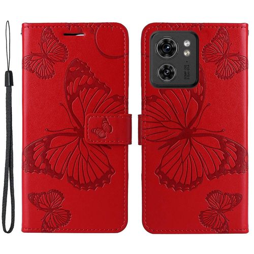 Kt Imprinting Fleur Série-2 Pour Motorola Edge 40 5g Étui En Cuir Portefeuille Couverture De Téléphone