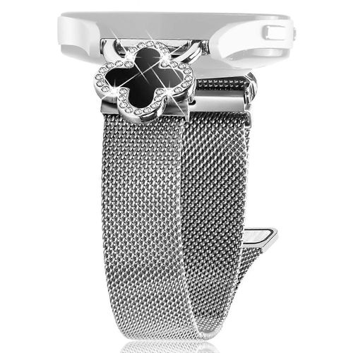 Pour Garminmove Style Vivomove Style Milanese Bracelet De Montre Magnétique En Métal Clover Decor, Taille : L -