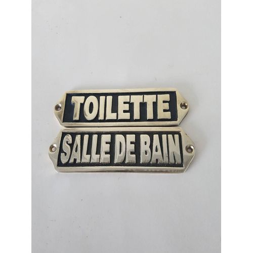 Plaques Marine En Laiton ( Dites De Cabine )X2