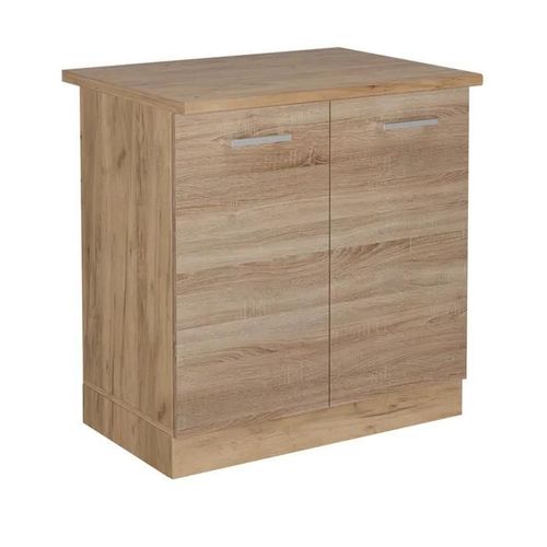 Meuble Bas Sous-Évier R-Line, 80cm , Pt Chêne, Sonoma, Chêne De Force Doré, Vicco