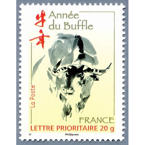 France 2009, Très Beau Timbre Neuf** Luxe Yvert 4325, Astrologie, Nouvel An Chinois, Année Du Buffle, Validité Permanente, Pour Collection Ou Affranchissement.