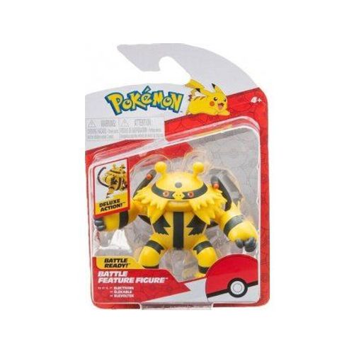 Pokemon Elekable Figurine Deluxe Action : Fonction De Combat - Pokemon Jaune Et Noire - Jouet Garcon