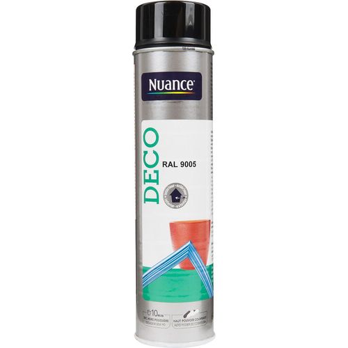 Peinture aérosol 600ml noir brillant
