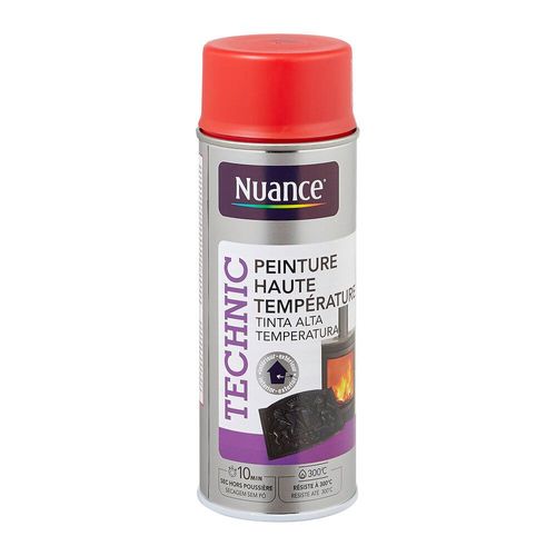 Peinture aérosol 400ml rouge haute température