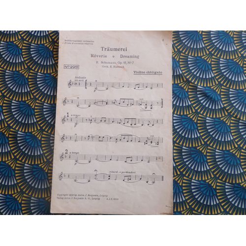 Reverie / R . Schumann Op 15 N 7 // Partitions