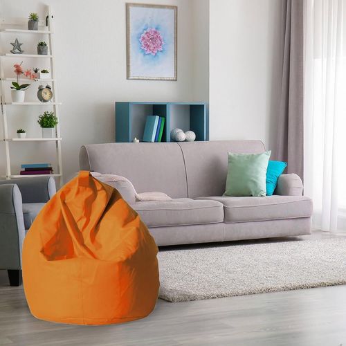 Dmora Pouf Élégant,Couleur Orange,Dimensions 80x120x80cm