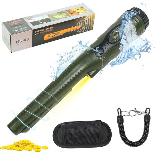 Détecteur De Métaux Portable,Ip66 Etanche Pinpointer Détecteur De Métaux 360° Détection Pour Enfants Adultes Haute Sensibilité Avec Indicateur Led Intégré Pour Chasse Au Trésor