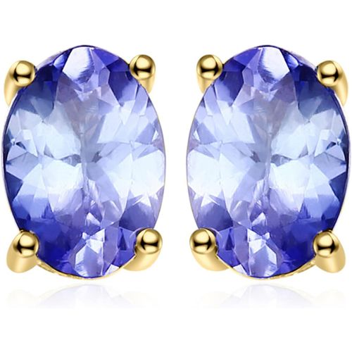 1ct Boucles D'oreilles Taille Ovale Bleu Naturel Tanzanite En Argent 925 Pour Femme,Clous D'oreilles Pierre Argent 925 Plaqué Or Jaune Plaqué Or Rose,Ensemble Parure De Bijoux Cadeau
