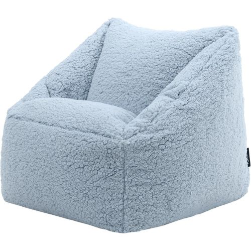 Teddy Pouf Enfant,Tissu Bouclé,Pour Poire Avec Remplissage,Chaise Enfant,Fauteuil Chambre,Meuble Chambre,Meuble Salon,Bleu Clair