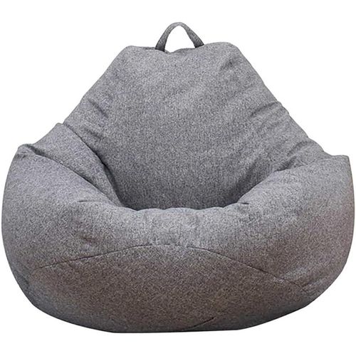 Ghopy Housse De Pouf Poire (Sans Remplissage!!!) Pouf De Salon,Pour Grand Canapé Grande Fauteuil De Salon Chaise Longue Pour Intérieur Extérieur Gris Clair Pour Adulte Enfants S(70 * 80cm)