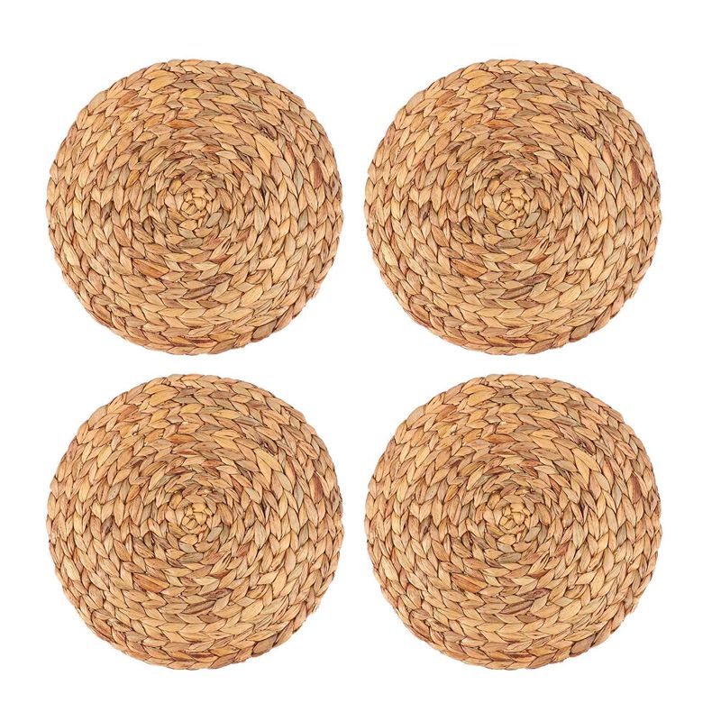 4pc Naturel Gourde D' Tiss Set De Table Rond De R...