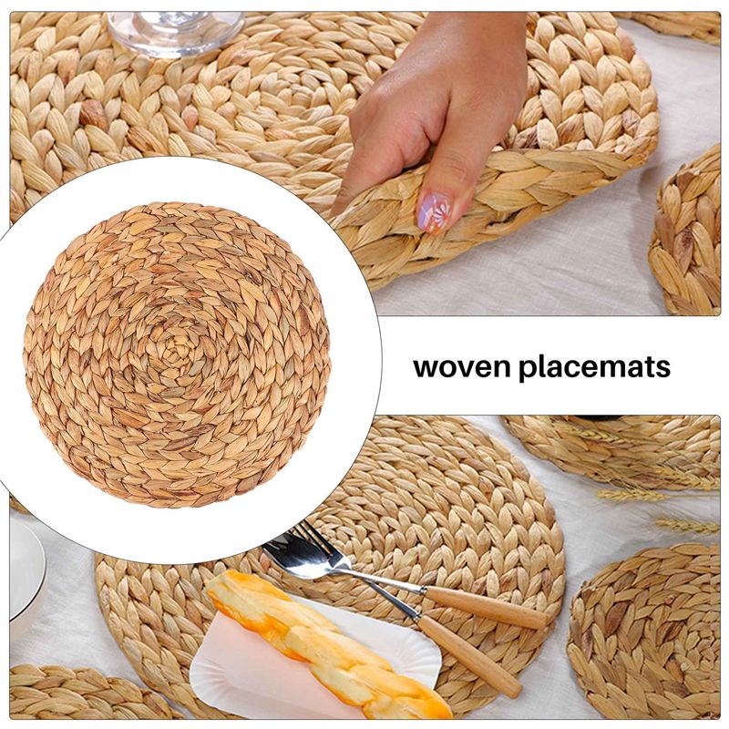 4pc Naturel Gourde D' Tiss Set De Table Rond De R... - 4