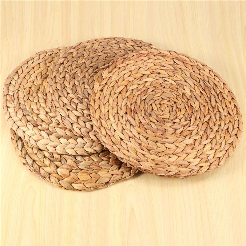 4pc Naturel Gourde D' Tiss Set De Table Rond De R... - 5