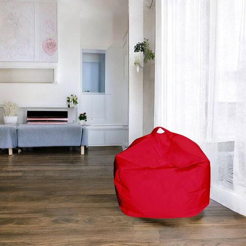 Dmora Pouf Élégant,Couleur Rouge,Mesure 65x50x65cm