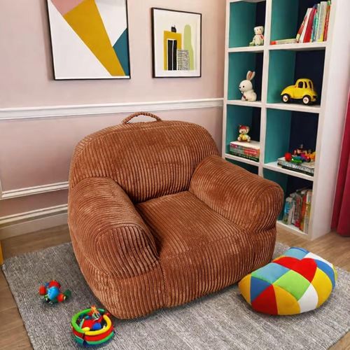 60x50x40cm-En Velours Côtelé-Mini Fauteuil Confortable Avec Rembourrage-Fauteuil De Relaxation Avec Accoudoirs Pour Bébé Et Chambre D'enfant-Orange