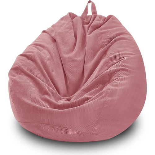 Housse De Pouf Poire En Velours Côtelé Doux Pour Enfants,Adultes,Animaux De Compagnie,Chiens,Chats (Rose)