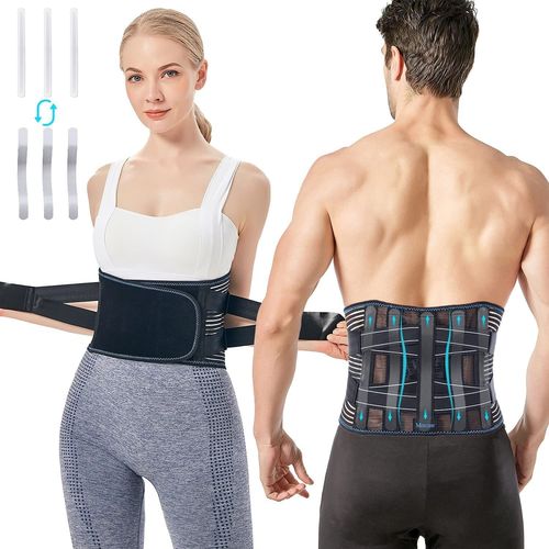 Ceinture Lombaire Femme Homme Pour Le Dos Douleur Sciatique Hernie Discale Scoliose Respirable,Confortabl,Double Ceinture Réglable,Soutien Soulager Les Lombaires (M)