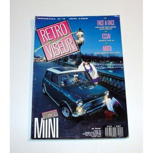 Retroviseur 9 De 1989 Franay,Simca Oceane,Bugatti Type 35,Mini Cooper,Buick Invicta,Chrysler New Yorker,Gillet Herstal 500