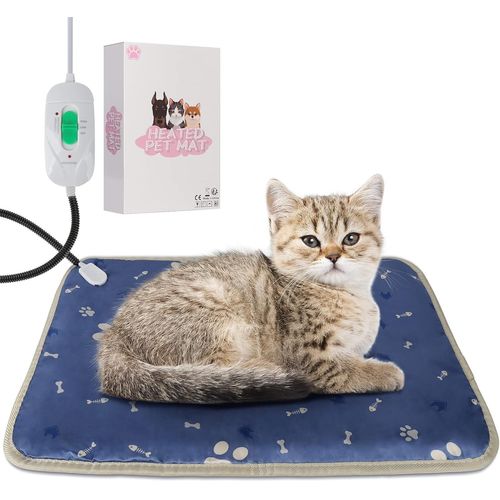 Grand Lit Pour Chien Lit Pour Chien Lavable Imperméable Réversible Été Hiver Coussin Doux Pour Chien Adapté Aux Grands Chiens Bleu 70x45cm
