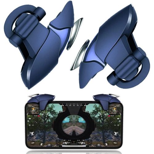 Contrôleur De Jeu Gachette Mobile L1r1 Déclencheur Trigger Tirer Telephone Portable Mobile Gamepad Joystick Universel Pour Pubg Android Et Ios,Requin Bleu