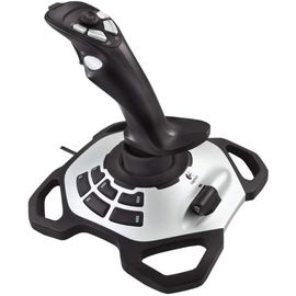 Logitech G Extreme 3d Pro Joystick,Contrôle De La Gouverne Avec Manche Rotatif,12 Boutons Programmables,Bouton Pdv Octodirectionnel,Base Stable,Gâchette De Tir Rapide,Usb,Pc-Noir/Argent