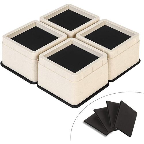 Rehausseur Pieds De Lit Rehausseurs Meuble,Augmenter Hauteur Réglable De 7,3cm Ou 14,6cm