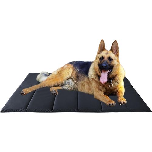 Lavable Tapis Pour Grand Chien&lit Lavable Pour Chien&panier Chien&pliable,Lit Voyage Chien&exterieur,Coussin Imperméable Pour&chien 120x70cm (Modèle 2 Noir)