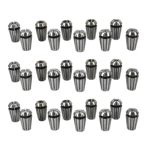 30Pcs / Set Ultra Precision ER16 1-10MM Collet Set pour CNC Fraisage Outil de Gravure Machine