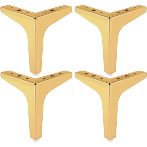 7 Inch Pieds De Meuble En Métal,4 Pièces Pieds De Table En Fer Triangle Moderne Style Industriel Pour Diy Banc Chaise Bureaux Café Doré