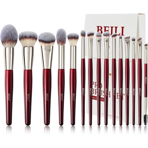 Pinceaux Maquillages 15 Pcs Set Pinceaux Maquillage Brosse Maquillage Pinceau Végétaliens Fond De Teint Poudre Contour Fard Paupières Surbrillance Blush Correcteu Sourcil Liner 