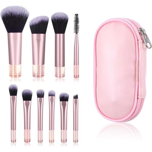 10 Pièces Set Pinceaux Maquillage,Pinceaux Maquillages Portable,Kit Pinceaux Maquillages Voyage,Pinceau Maquillage Multifonctionnel,Pour Maquillage,Voyages D'affaires,Voyages 