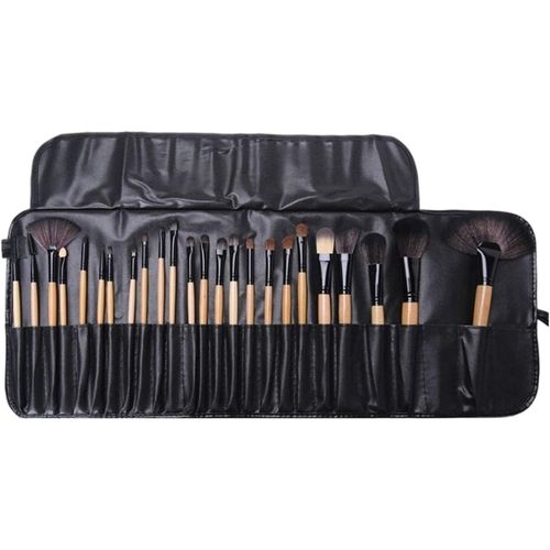 Ensemble De 24 Pinceaux De Maquillage Professionnels For Poudre À Sourcils,Fond De Teint,Ombres À Paupières,Outils De Maquillage(Beige) 